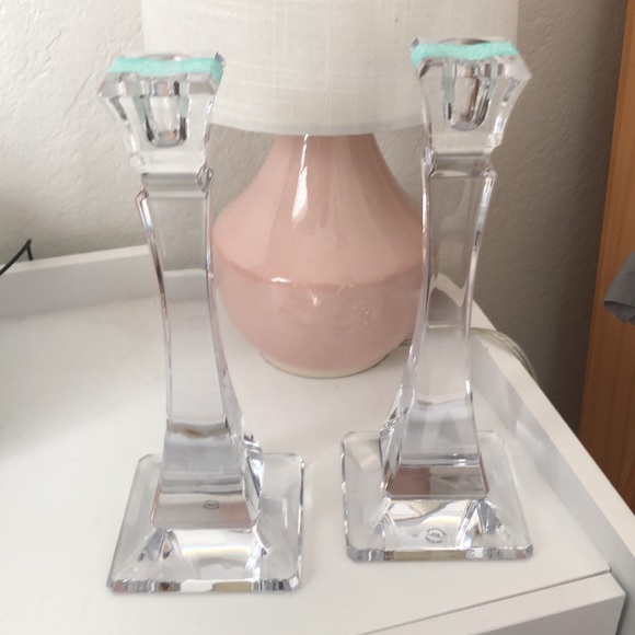 Tiffany’s Crystal Candle Sticks - Picture 1 of 4